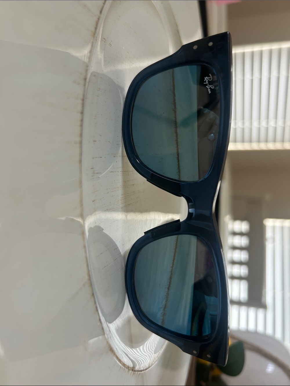 Ray-Ban Navy Frame Sunglasses with Blue Lenses - Picture 2 of 6